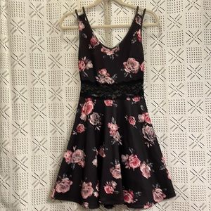 black floral mini dress!! Rue 21